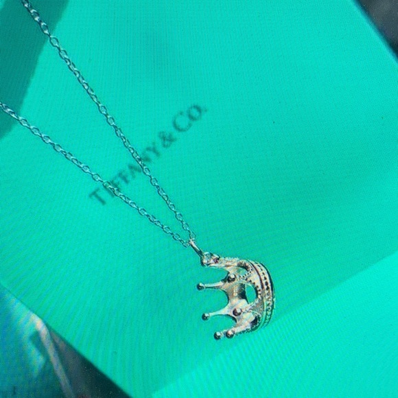 Tiffany & Co Silver Crown Necklace